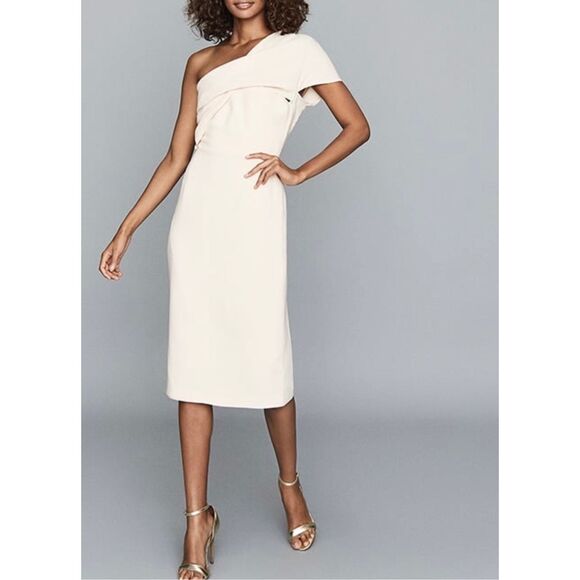 Reiss Riana Dress in Pink | Beautiful Wedding Guest Dress - Picture 1 of 6